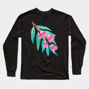 Eucalyptus with Pink Flowers Long Sleeve T-Shirt